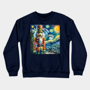 Nutcracker Fantasy: Enchanted Starry Night - Van Gogh-Inspired Ballet Art Crewneck Sweatshirt